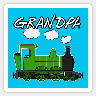 Father's Day Steam Train Grandpa Sticker